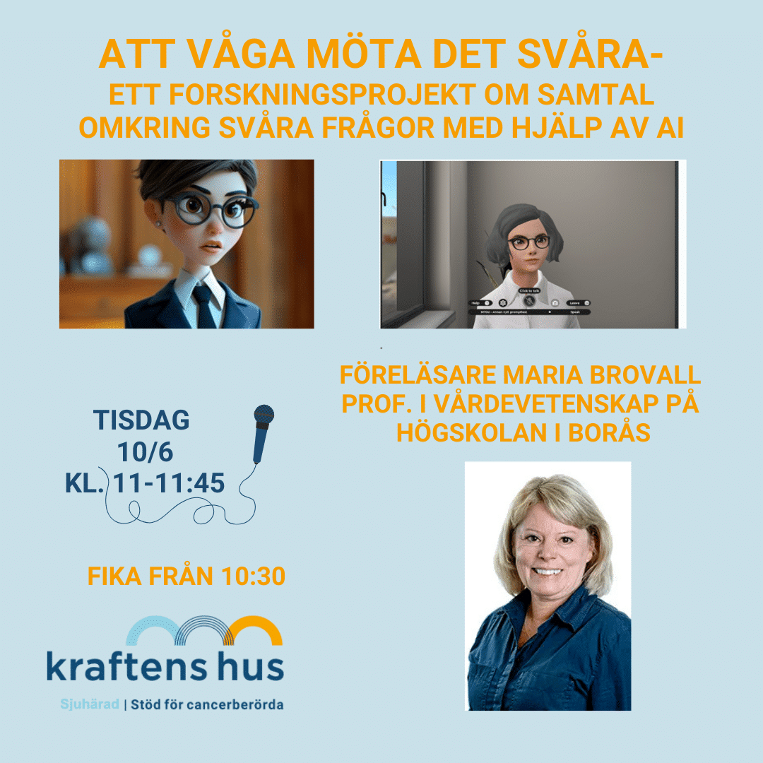 Föreläsning med Maria Brovall pro. i vårdvetenskap på Högskolan i Borås