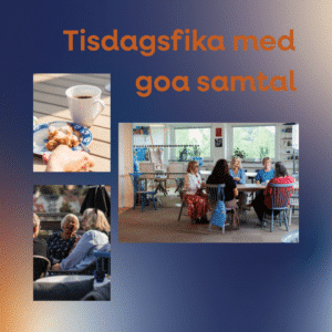 Tisdagsfika med goa samtal på Kraftens hus Sjuhärad i Borås