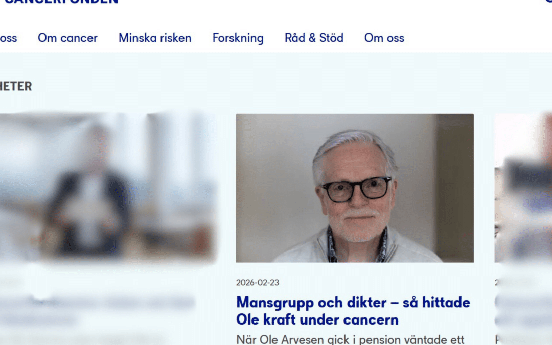 Ole Arvesens bok En man med cancer, nu i samarbete med Cancerfonden