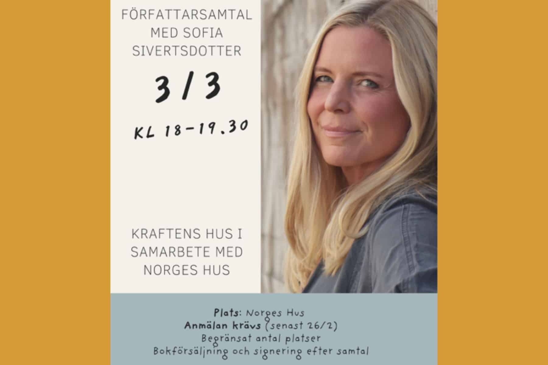 Bild för Författarsamtal med Sofia Sivertsdotter