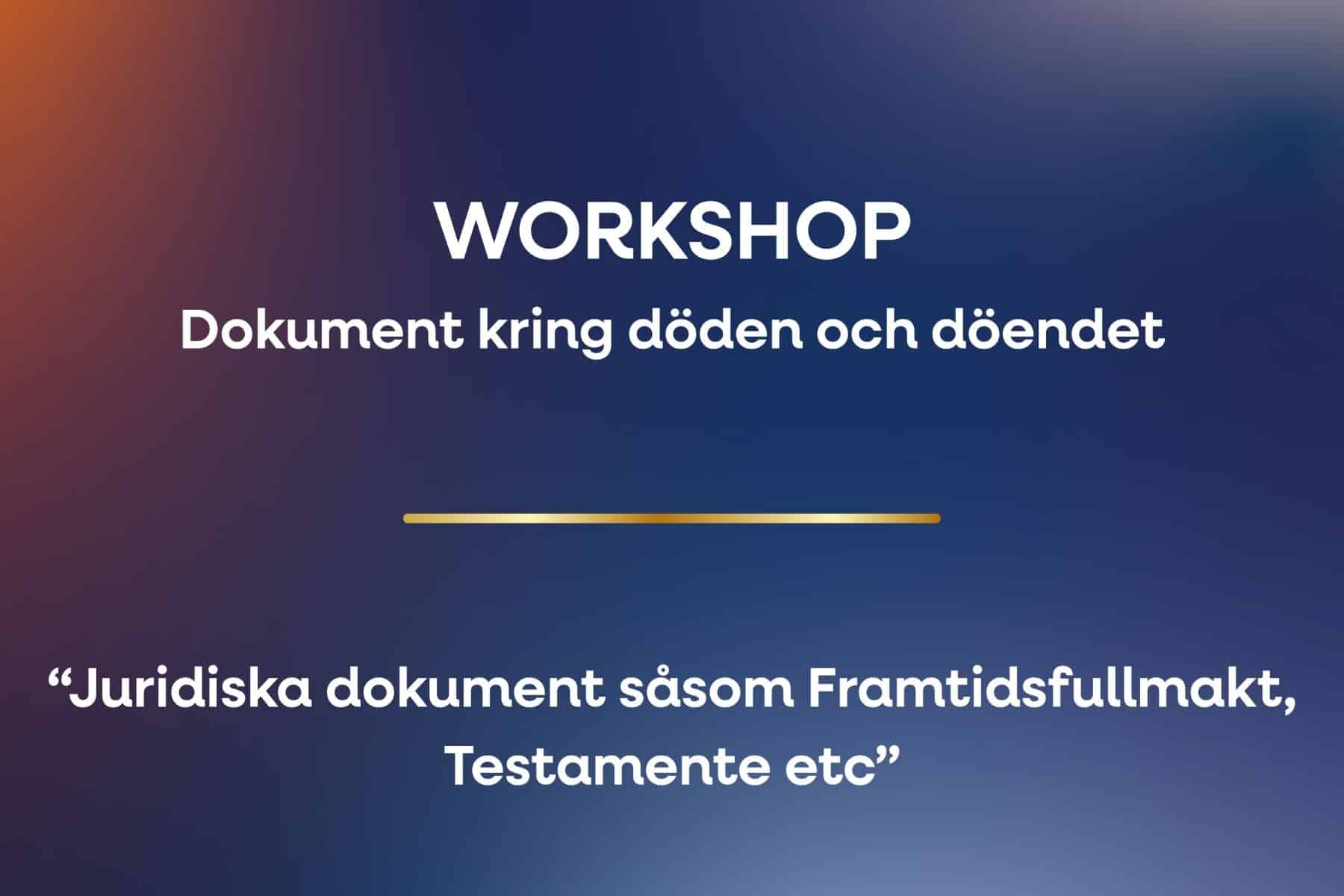 Bild för WORKSHOP – Dokument kring döden och döendet (1 av 3)