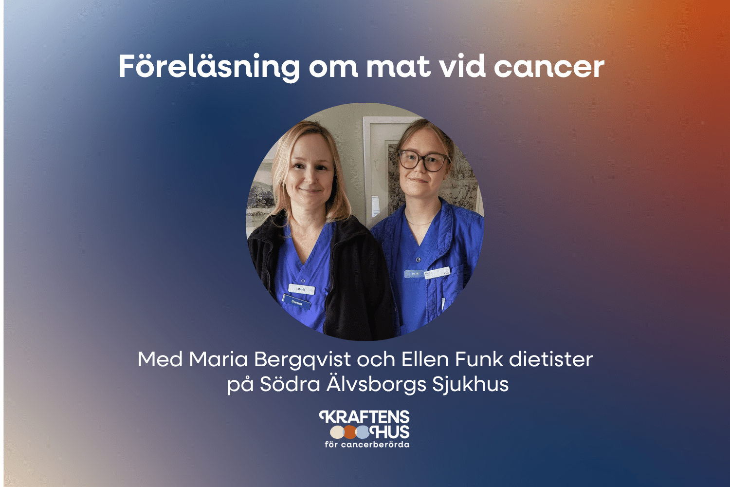 Föreläsning om mat vid cancer med dietister från SÄS
